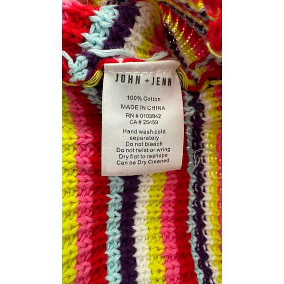 John + Jenn Multi Rainbow Knit Halter Percy Sweater Tank Womens Med Anthropolgie - Picture 7 of 7